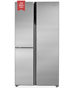 Haier 630 liters Side-by-Side Refrigerator, Inox Steel