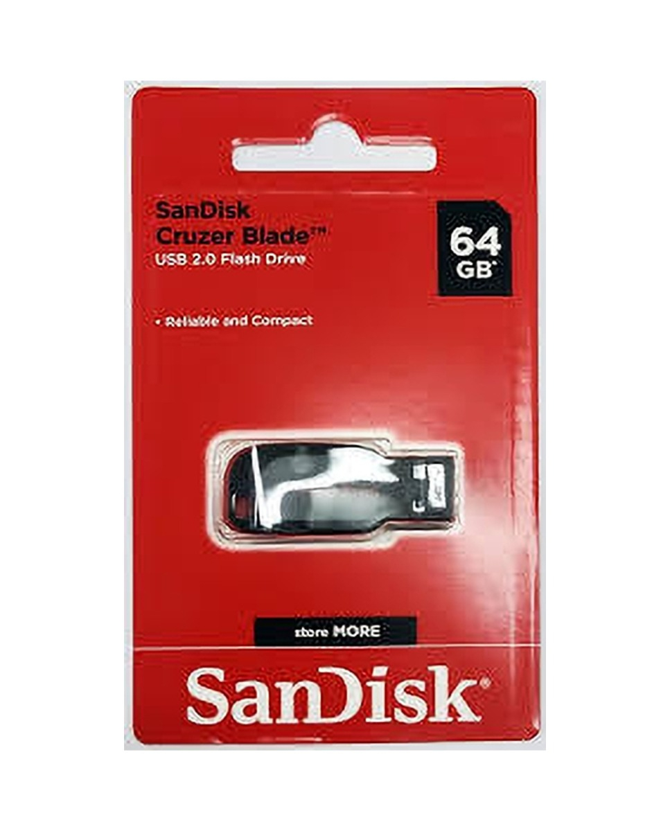 SanDisk Cruzer Blade 64 GB Pen Drive  (Blue)