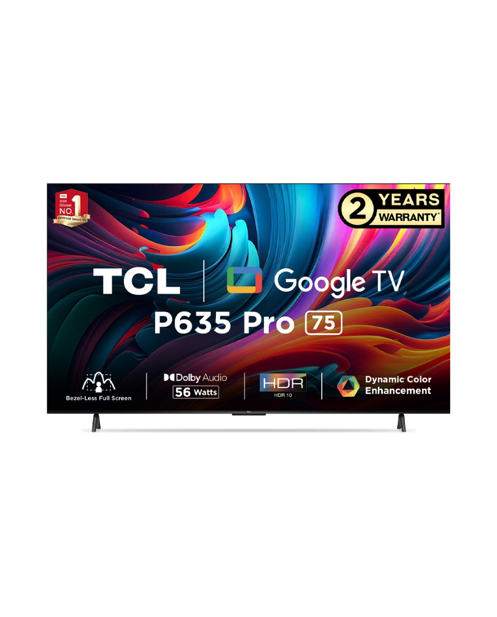 TCL P635 Pro 189 cm (75 inch) Ultra HD (4K) LED Smart Google TV 2023 Edition with Google Assistant |  (75P635 Pro)
