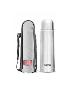 MILTON THERMOSTEEL 350 FLIP LID 350 ml Flask  (Pack of 1, Silver, Steel)