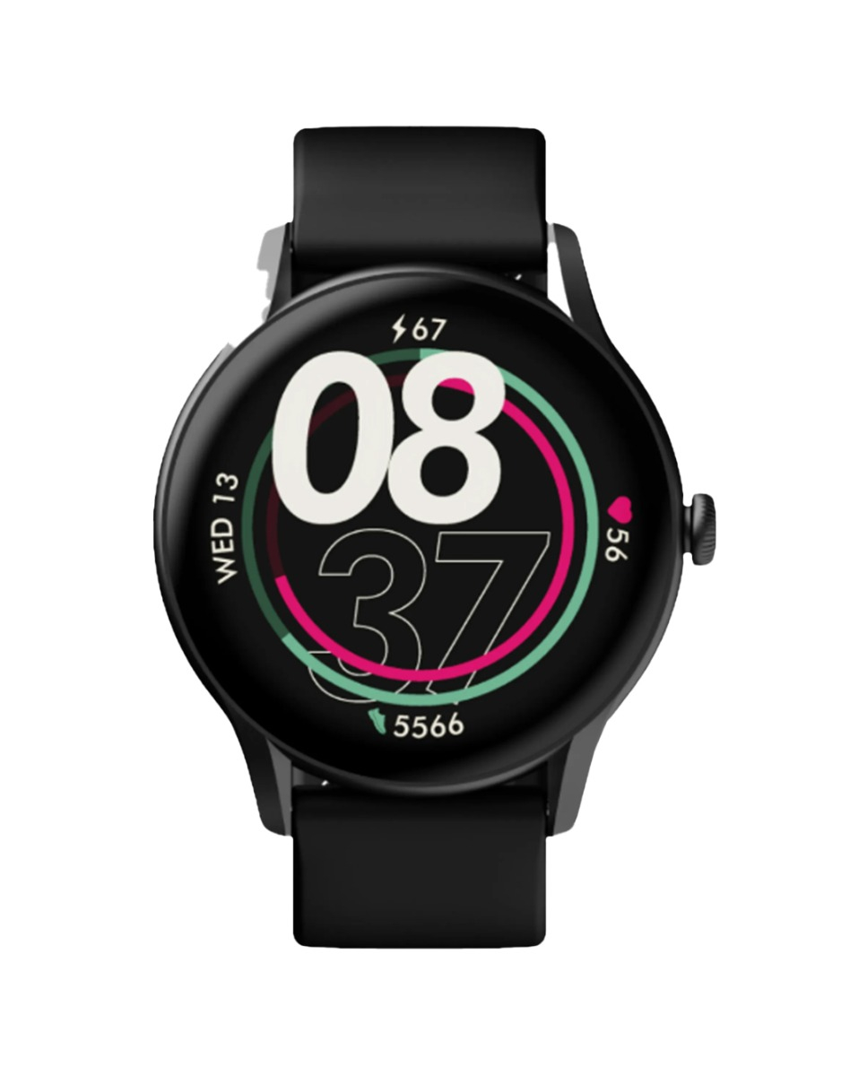 boAt Primia Ace Smartwatch with Bluetooth Calling (36.32 AMOLED Display, IP68 Water Resistant, Charcoal Black Strap)