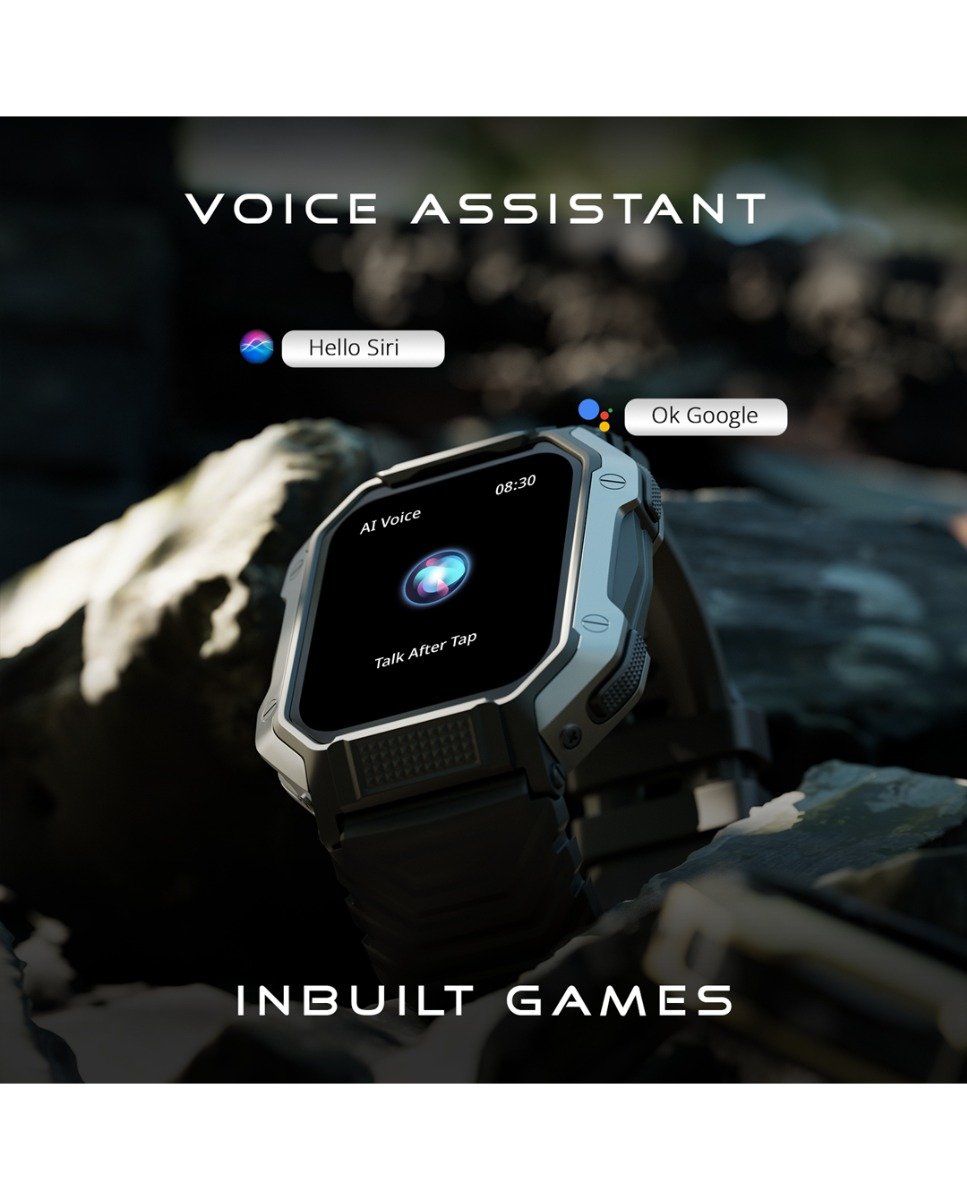 Fire-Boltt Shark 1.83'' Smartwatch with Rugged Outdoor Design, Bluetooth Calling Smartwatch  (Black Strap, Free Size)