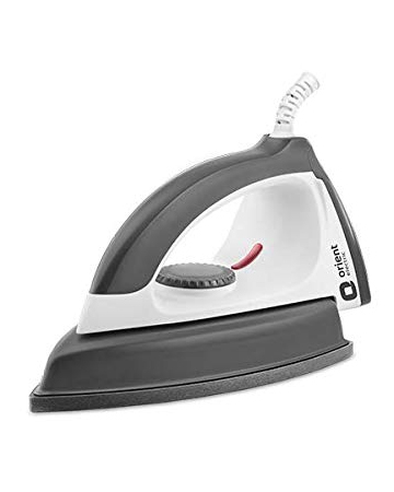 Orient Electric Ultimate 1000 Watt | Heavy Weight Dry Iron for clothes with DuPont American Heritage Coated Non Stick Soleplate | Silver Layered Thermostat for Better Heat Conductivity | 2 Years Replacement Warranty