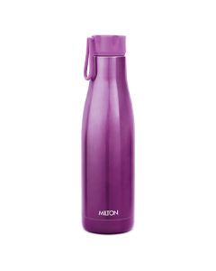 MILTON FAME-800 Thermosteel Vacuum Insulated Stainless Steel Hot & Cold Water Bottle 800 ml Bottle  (Pack of 1, Black, Purple)