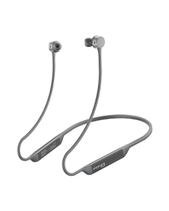 Promate Civil Neckband Earphones,Neckband BT Earphones with,Hall Switch Sensor, 24H Long Playtime and Button Controls for Bluetooth-Enabled Devices,Silver
