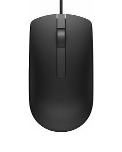 DELL MS 116-BK Wired Optical Mouse  (USB, Black)