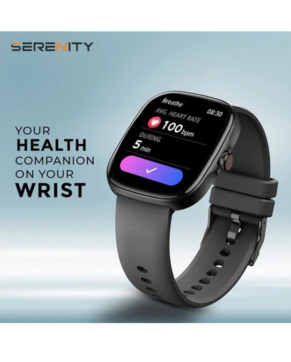 CORSECA Serenity Smartwatch  (Black Strap, 41*48*10.4)